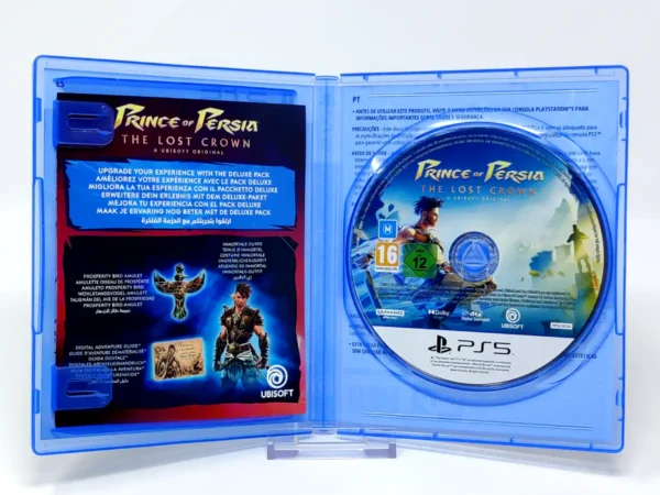 Interior del juego Prince of Persia: The Lost Crown (ESP) para PlayStation 5 con disco y manual