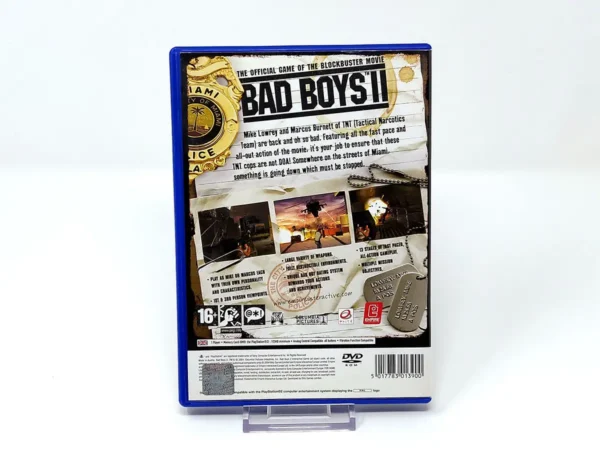 Parte trasera de Bad Boys II (UK) para PlayStation 2, edición PAL UK