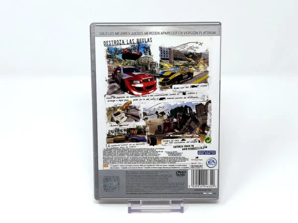 Parte trasera de Burnout 3: Takedown (ESP) (Platinum) para PlayStation 2, edición PAL España