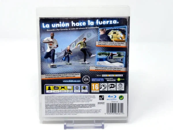 Parte trasera de Skate 3 (ESP) para PlayStation 3, edición PAL España