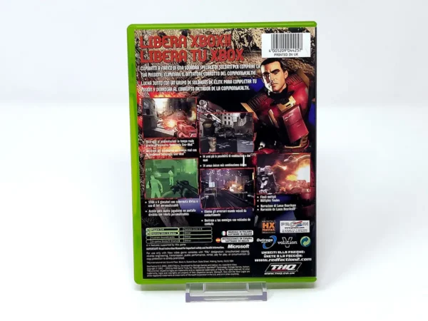 Parte trasera de Red Faction II (ESP) para XBOX, edición PAL España