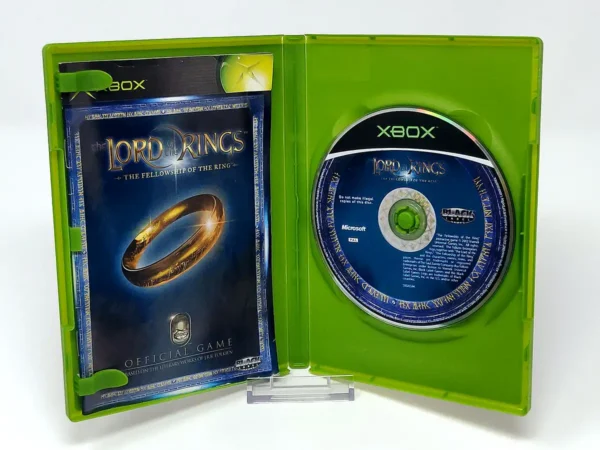 Interior del juego The Lord of the Rings: The Fellowship of the Ring (UK) para XBOX con disco y manual