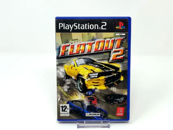 Portada de FlatOut 2 (UK) para PlayStation 2, edición PAL UK, de segunda mano