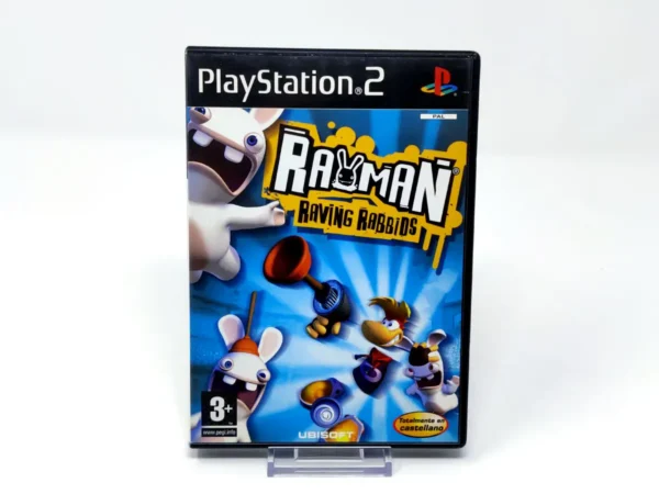 Portada de Rayman: Raving Rabbids (ESP) (Rebajado) para PlayStation 2, edición PAL España, de segunda mano