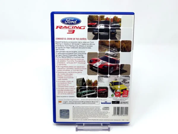 Parte trasera de Ford Racing 3 (ESP) (v1) para PlayStation 2, edición PAL España