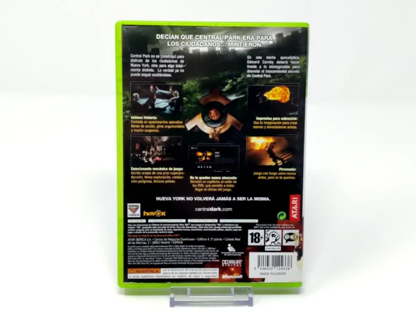 Parte trasera de Alone in the Dark (ESP) (Rebajado) para XBOX 360, edición PAL España
