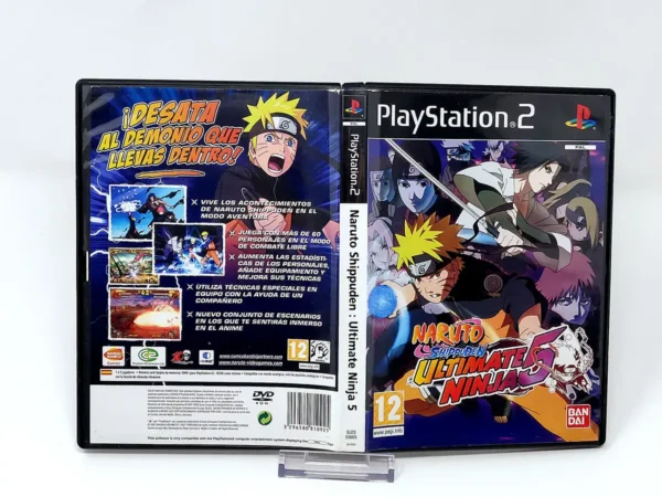 Naruto Shippuden: Ultimate Ninja 5 (ESP) (Carátula) para PlayStation 2, edición PAL España, de segunda mano