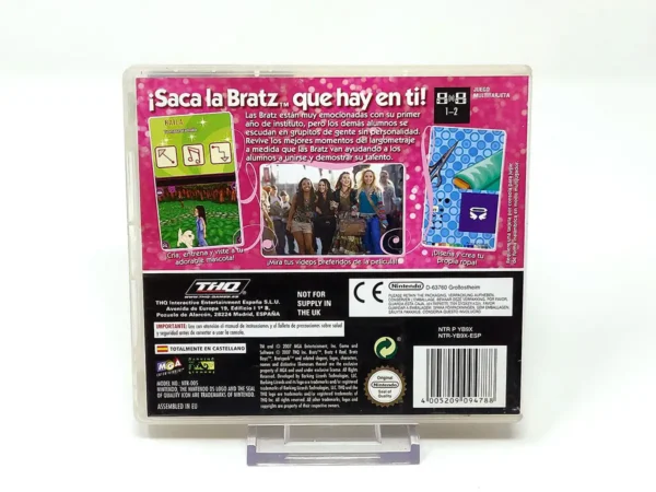 Parte trasera de Bratz: For Real (ESP) para Nintendo DS, edición PAL España