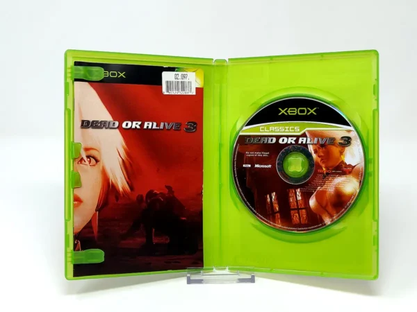 Interior del juego Dead or Alive 3 (UK) (Classics) (Rebajado) para XBOX con disco y manual