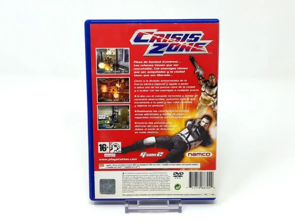 Parte trasera de Crisis Zone (ESP) (Rebajado) para PlayStation 2, edición PAL España