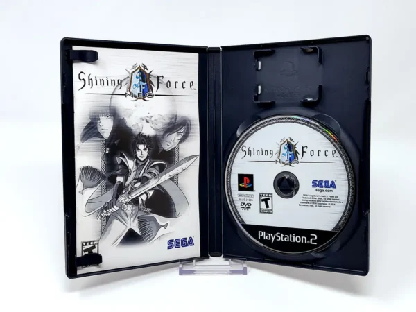 Interior del juego Shining Force Neo (USA) para PlayStation 2 con disco y manual