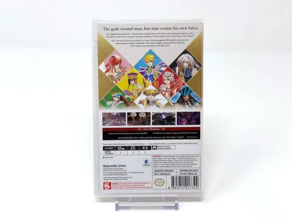 Parte trasera de Romancing SaGa -Minstrel Song- Remastered (ASIA) (Precintado) para Nintendo Switch, edición Asia