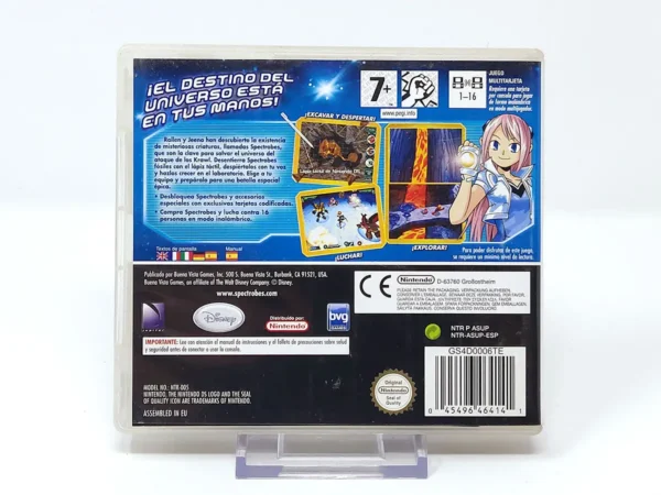 Parte trasera de Spectrobes (ESP) para Nintendo DS, edición PAL España