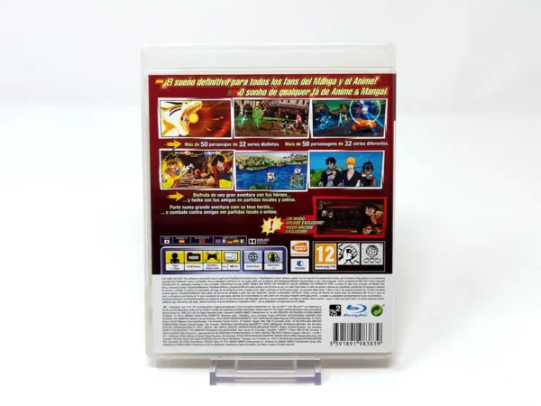 Parte trasera de J-Stars Victory Vs+ (ESP) para PlayStation 3, edición PAL España