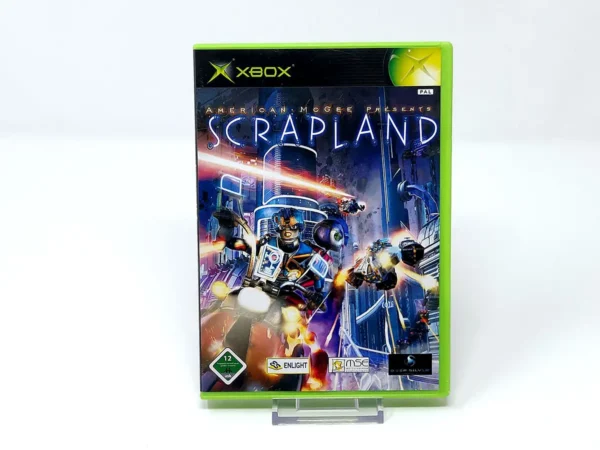 Portada de American McGee Presents Scrapland (ALE) para XBOX, edición PAL Alemania, de segunda mano