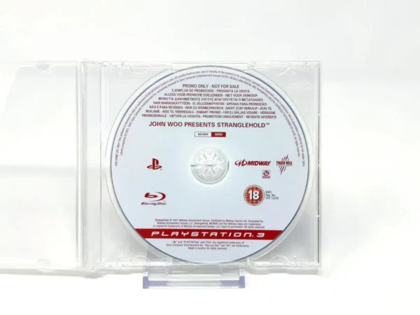 Parte trasera de John Woo Presents Stranglehold (ESP) (Promo) para PlayStation 3, edición PAL España
