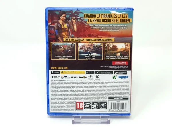 Parte trasera de Far Cry 6 (ESP) (Precintado) para PlayStation 5, edición PAL España