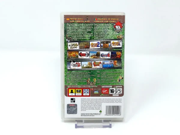 Parte trasera de Metal Slug Anthology (ESP) para PSP, edición PAL España