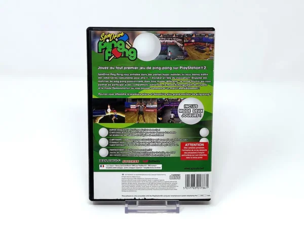 Parte trasera de SpinDrive Ping Pong (FRA) para PlayStation 2, edición PAL Francia