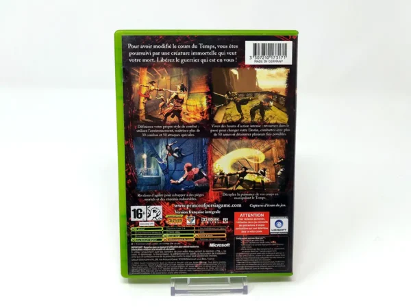 Parte trasera de Prince of Persia: L'âme du Guerrier (FRA) para XBOX, edición PAL Francia