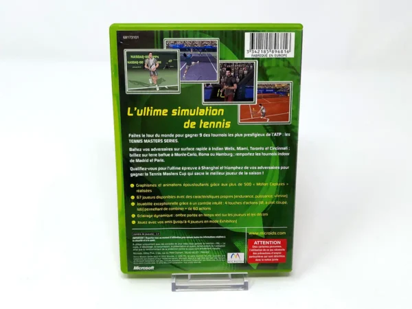 Parte trasera de Tennis Masters Series 2003 (FRA) para XBOX, edición PAL Francia