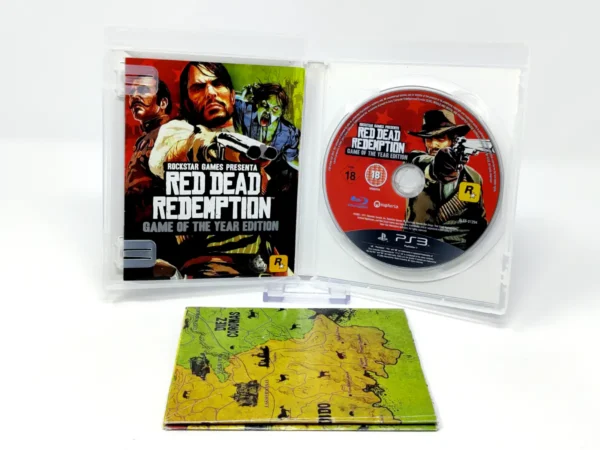 Interior del juego Red Dead Redemption: Game of the Year Edition (ESP) para PlayStation 3 con disco y manual