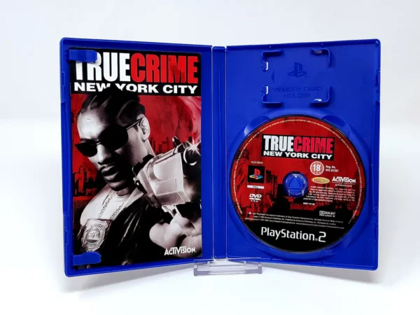 Interior del juego True Crime: New York City (UK) para PlayStation 2 con disco y manual