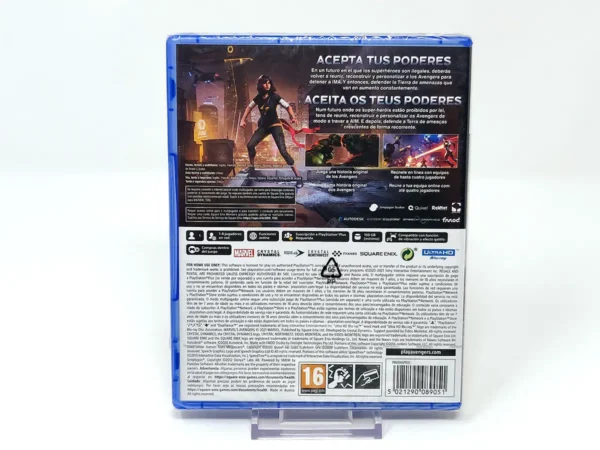 Parte trasera de Marvel Avengers (ESP) (Precintado) para PlayStation 5, edición PAL España