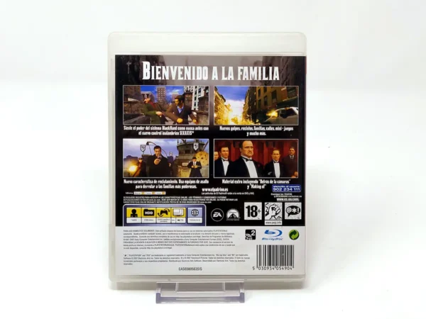 Parte trasera de El Padrino: Don Corleone (ESP) para PlayStation 3, edición PAL España