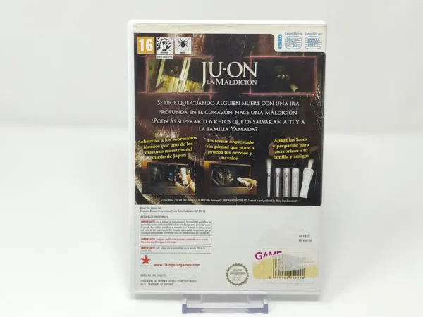 Parte trasera de JU-ON: La Maldición (ESP) para Nintendo Wii, edición PAL España