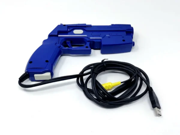 Pistola Namco NPC 106 G/C System Product 2 Azul para PlayStation 2, edición PAL España, de segunda mano