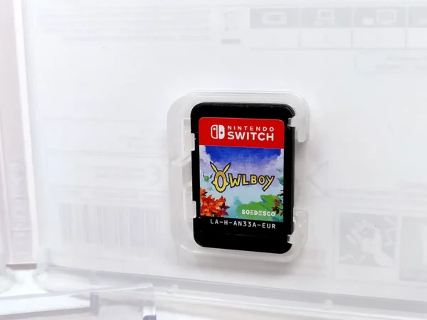 Lateral de la caja de Owlboy (ESP) para Nintendo Switch