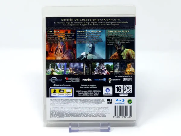 Parte trasera de The Elder Scrolls IV: Oblivion (GOTY) (ESP) para PlayStation 3, edición PAL España