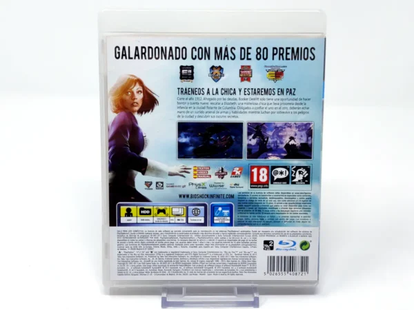 Parte trasera de BioShock Infinite (ESP) para PlayStation 3, edición PAL España