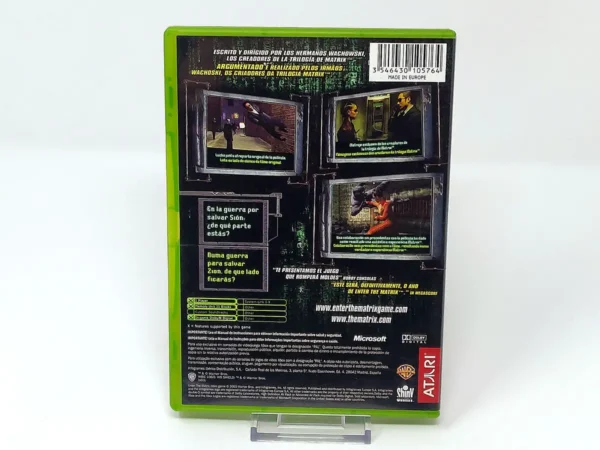 Parte trasera de Enter the Matrix (ESP) (Rebajado) para XBOX, edición PAL España