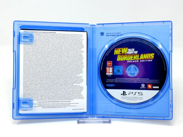 Interior del juego New Tales from the Borderlands (Edición Deluxe) (ESP) para PlayStation 5 con disco y manual
