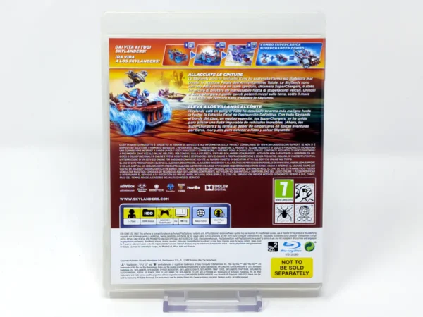 Parte trasera de Skylanders: SuperChargers (ESP) para PlayStation 3, edición PAL España
