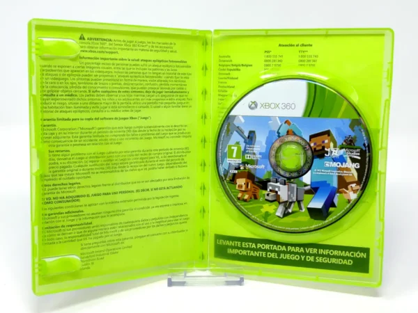 Interior del juego Minecraft: Xbox 360 Edition (ESP) (Rebajado) para XBOX 360 con disco y manual