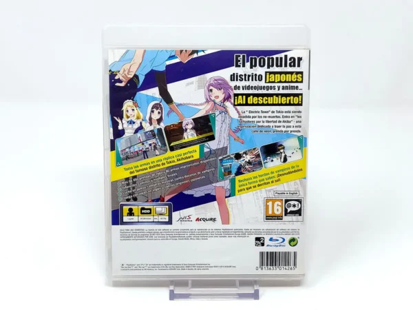 Parte trasera de Akiba's Trip: Undead & Undressed (ESP) para PlayStation 3, edición PAL España