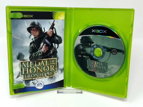 Interior del juego Medal of Honor: Frontline (UK) para XBOX con disco y manual