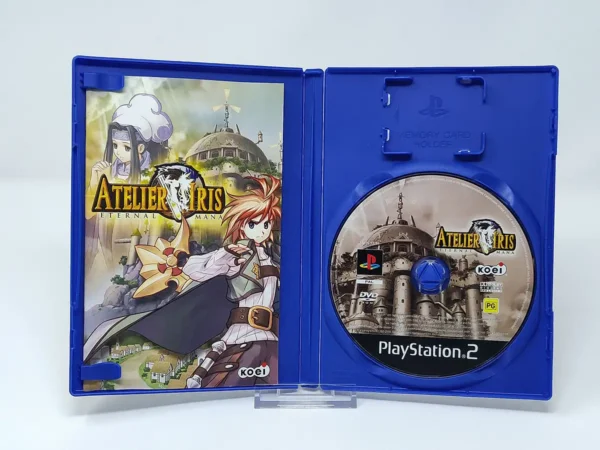 Interior del juego Atelier Iris: Eternal Mana (ESP) para PlayStation 2 con disco y manual