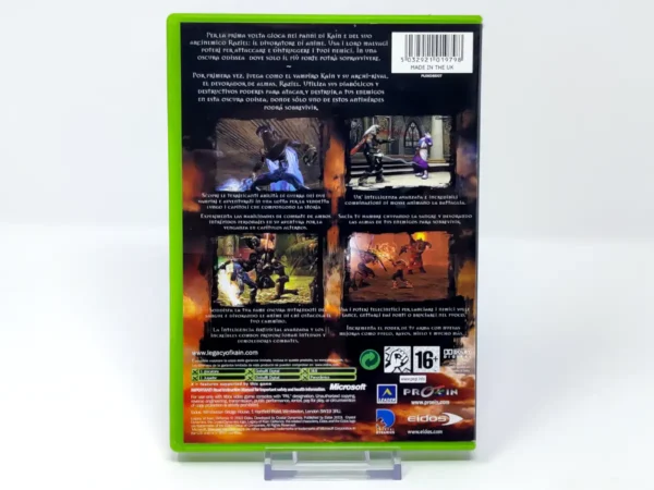 Parte trasera de Legacy of Kain: Defiance (ESP) para XBOX, edición PAL España