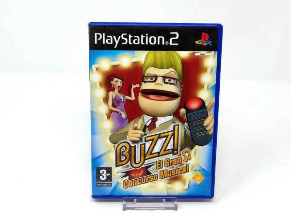 Portada de Buzz! El Gran Concurso Musical (ESP) (Promo) para PlayStation 2, edición PAL España, de segunda mano