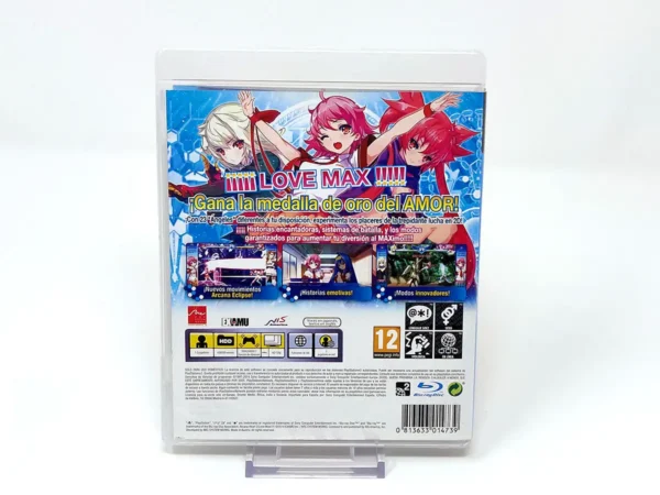 Parte trasera de Arcana Heart 3: Love Max!!!!! (ESP) para PlayStation 3, edición PAL España