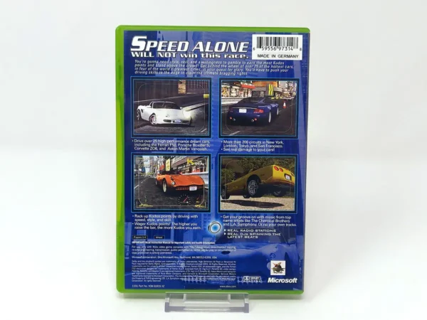 Parte trasera de Project Gotham Racing (UK) para XBOX, edición PAL UK