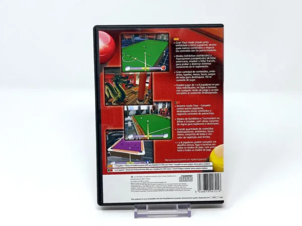 Parte trasera de Cue Academy: Snooker, Pool, Billiards (ESP) (Rebajado) para PlayStation 2, edición PAL España