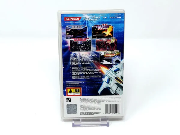 Parte trasera de Gradius Collection (ESP) para PSP, edición PAL España