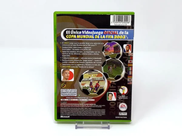 Parte trasera de Mundial FIFA 2002 (ESP) para XBOX, edición PAL España