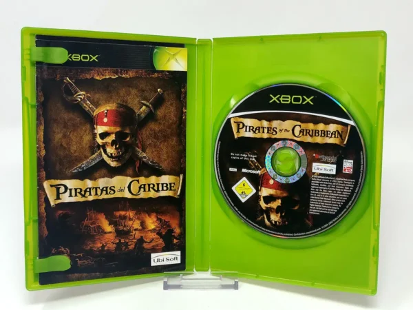 Interior del juego Piratas del Caribe (ESP) para XBOX con disco y manual