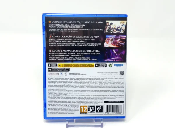 Parte trasera de Sword Art Online: Last Recollection (ESP) (Precintado) para PlayStation 5, edición PAL España